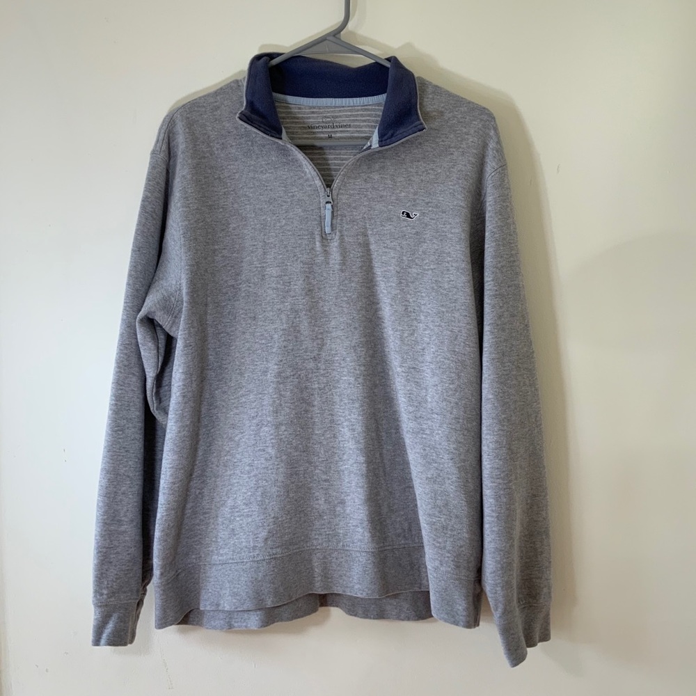 Vineyard Vines Men’s Gray Quarter Zip Size M